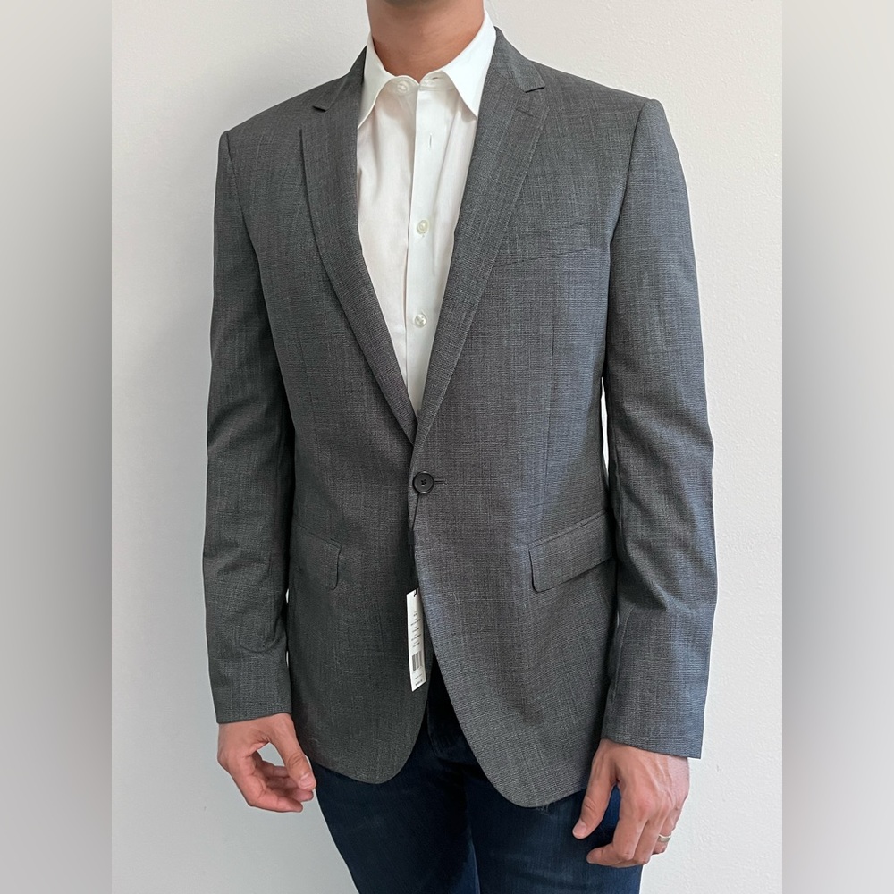 Brand New! Theory Grey Blazer (Style: Welmar, Color: Eclipse Multi) 40R